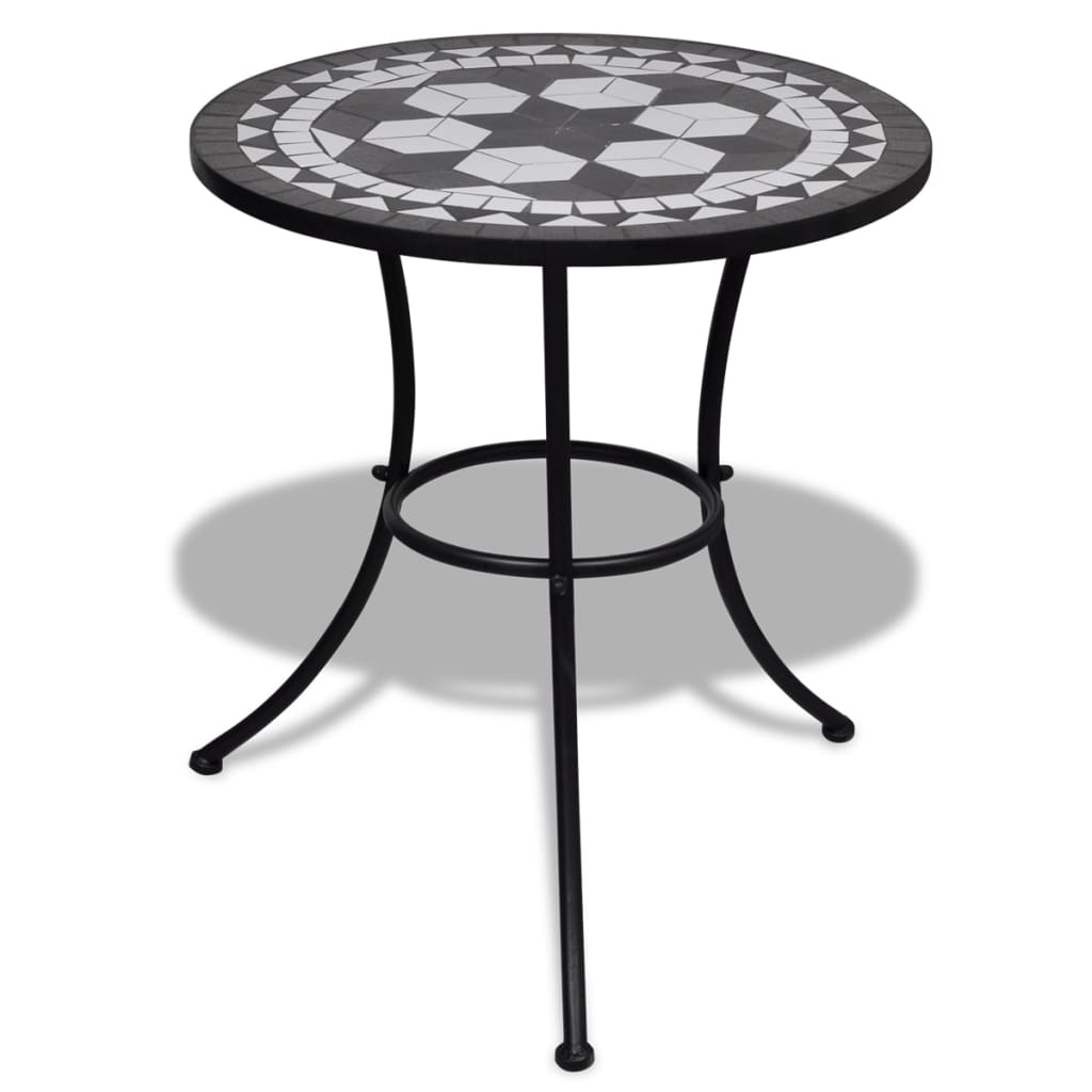 Bistro Table And White 60 Cm Mosaic