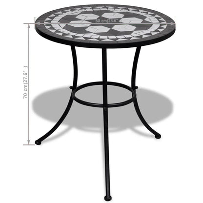 Bistro Table And White 60 Cm Mosaic