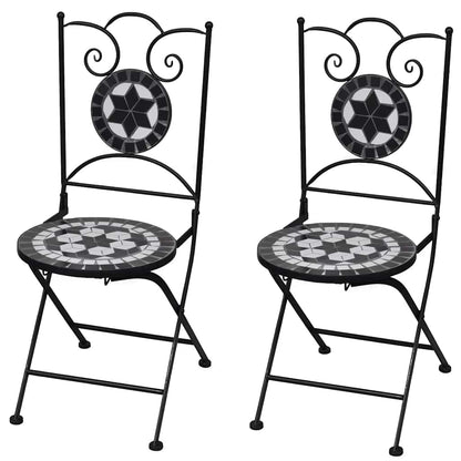 Folding Bistro Chairs 2 Pcs Ceramic Terracotta