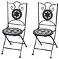 Folding Bistro Chairs 2 Pcs Ceramic Terracotta