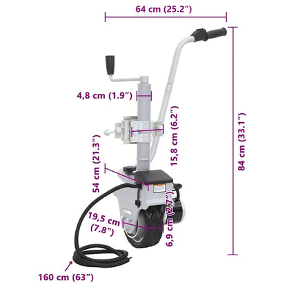 Aluminium Motorised Jockey Wheel Trailer 12 V 350 W