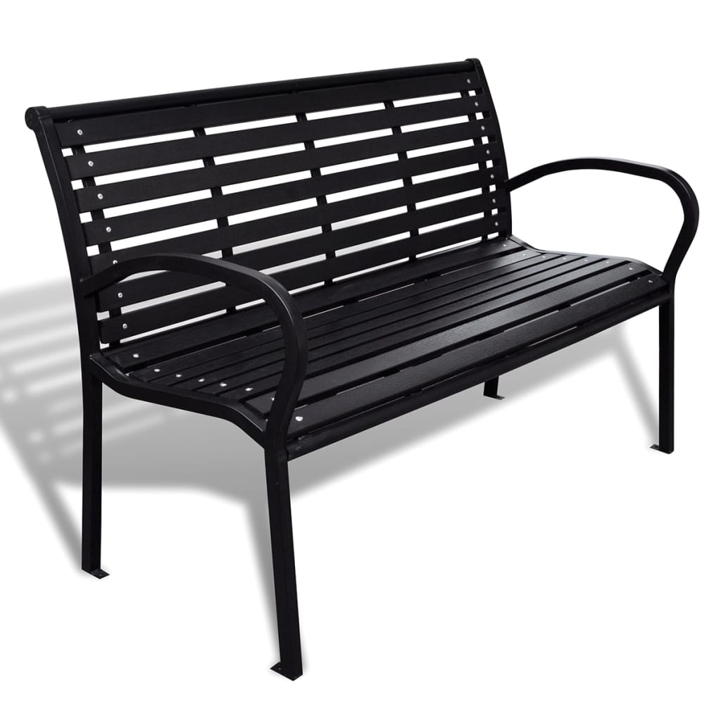 Twin Garden Bench Steel And Wpc
