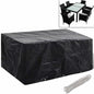 Garden Furniture Covers 2 Pcs 4 Person Poly Rattan Set 8 Eyelets 113X113Cm