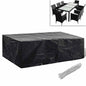 Garden Furniture Covers 2 Pcs 4 Person Poly Rattan Set 8 Eyelets 113X113Cm
