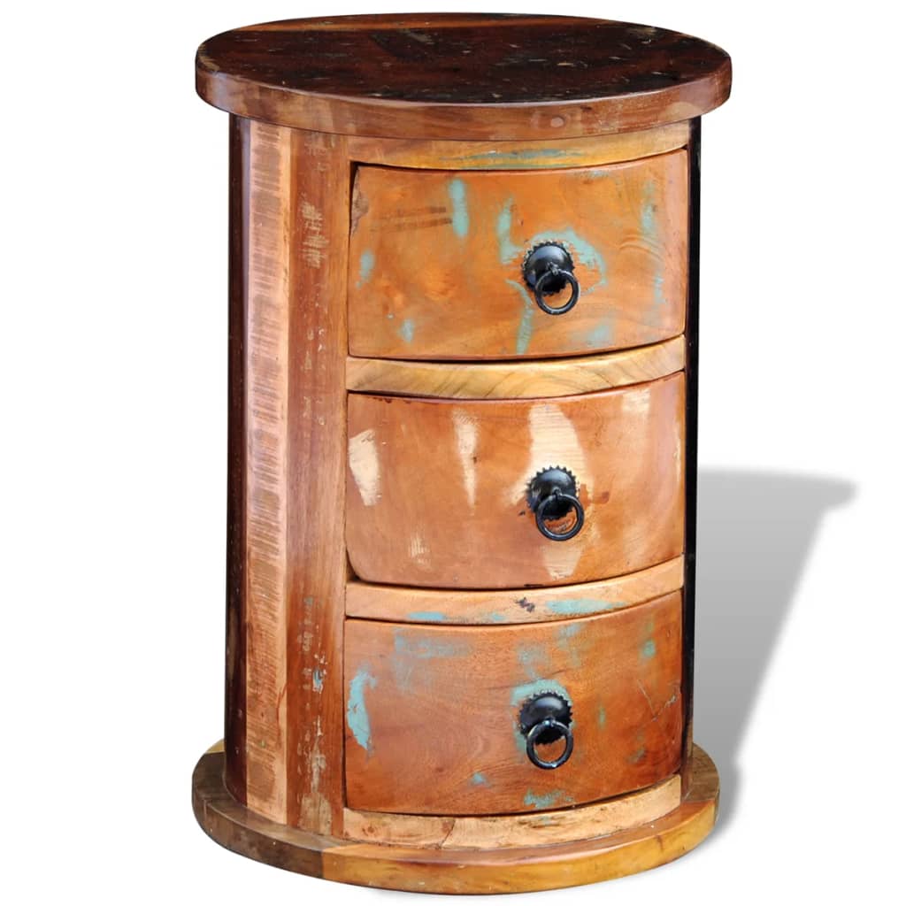 Reclaimed Cabinet With 3 Drawers Solid Wood
