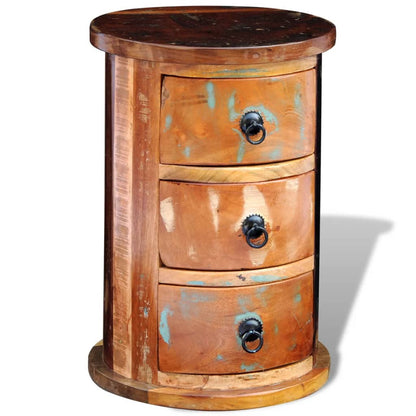 Reclaimed Cabinet With 3 Drawers Solid Wood