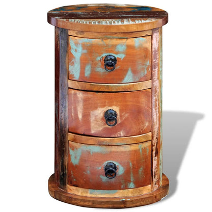Reclaimed Cabinet With 3 Drawers Solid Wood
