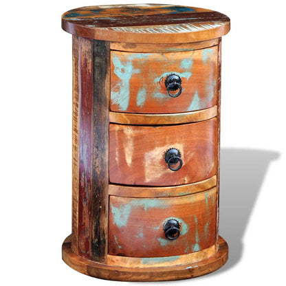 Reclaimed Cabinet With 3 Drawers Solid Wood