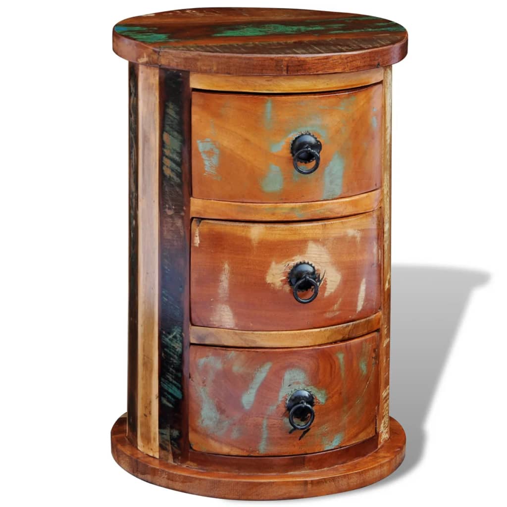 Reclaimed Cabinet With 3 Drawers Solid Wood