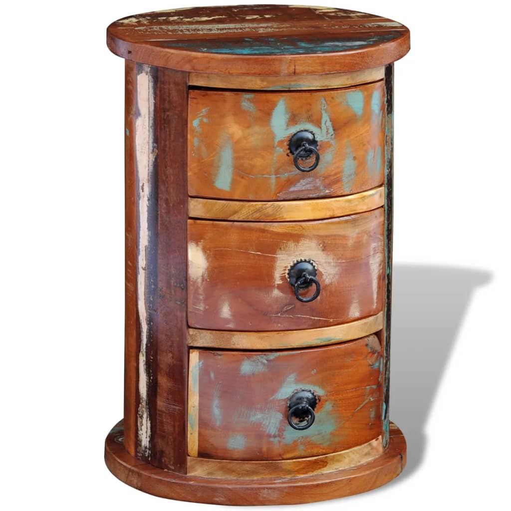 Reclaimed Cabinet With 3 Drawers Solid Wood