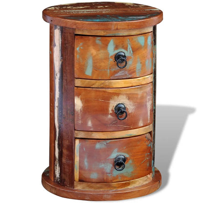 Reclaimed Cabinet With 3 Drawers Solid Wood