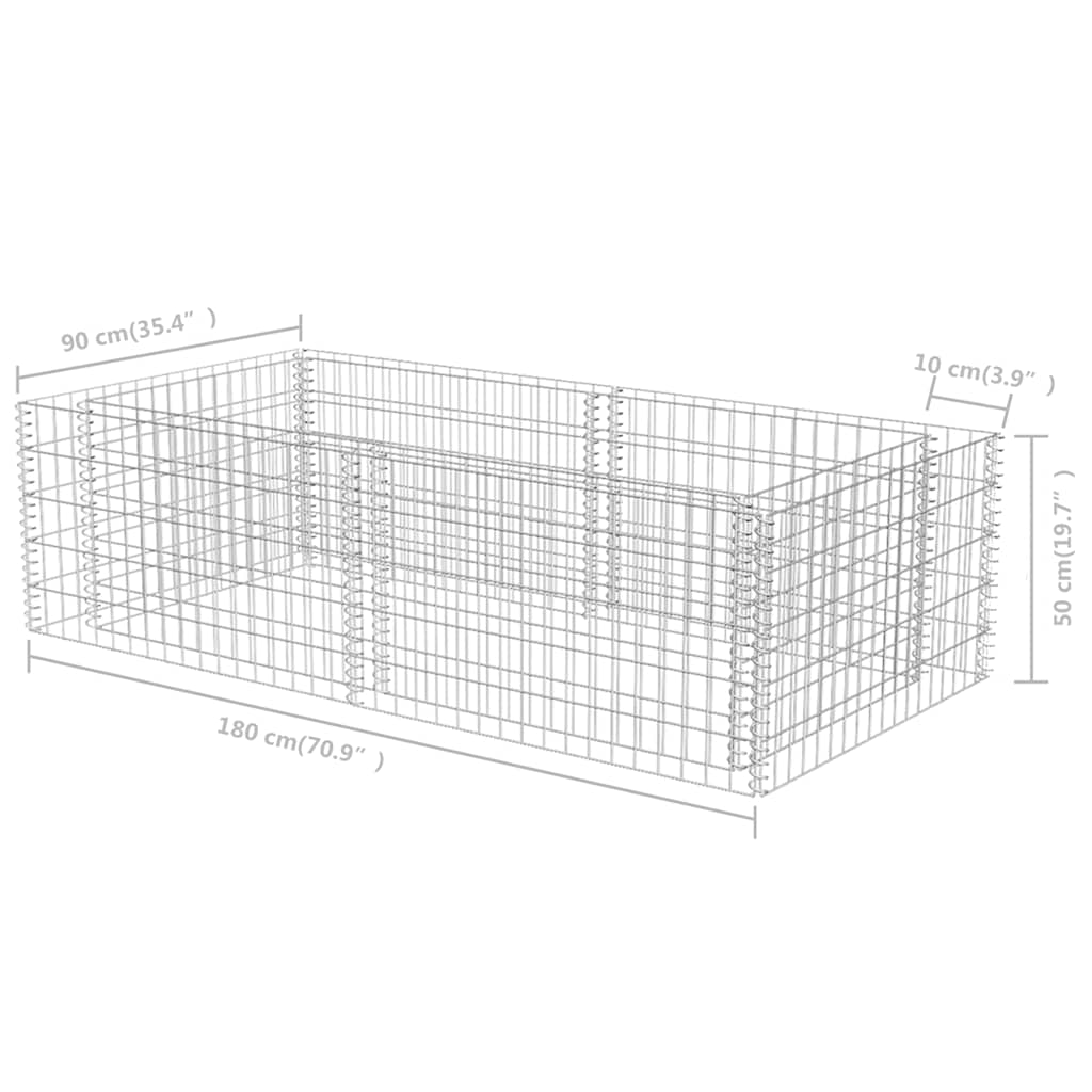 Gabion Planter Galvanised Steel