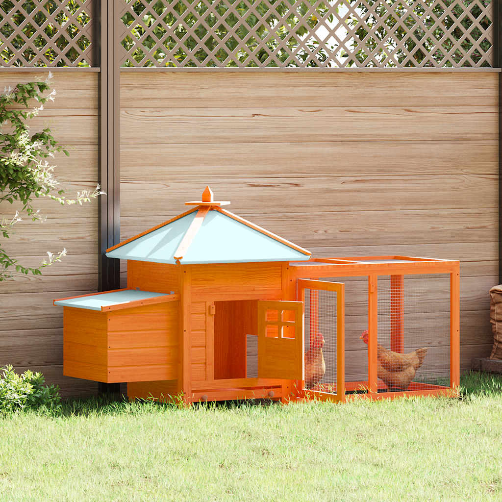 Chicken Coop With Nest Box 190X72X102 Cm Solid Firwood