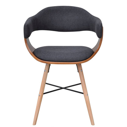Dining Chairs 2 Pcs Bent Wood And Fabric