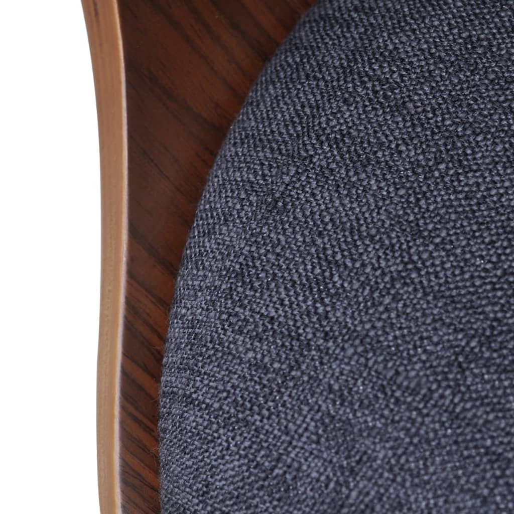 Dining Chairs 2 Pcs Bent Wood And Fabric