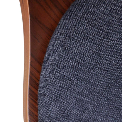 Dining Chairs 2 Pcs Bent Wood And Fabric