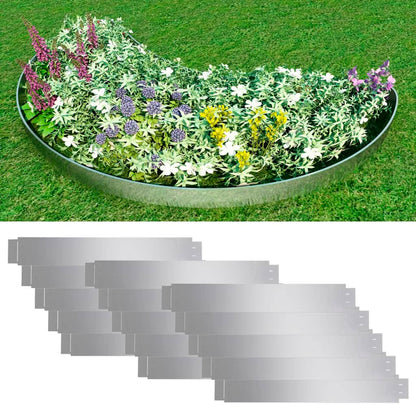 Lawn Fences 5 Pcs Galvanised Steel