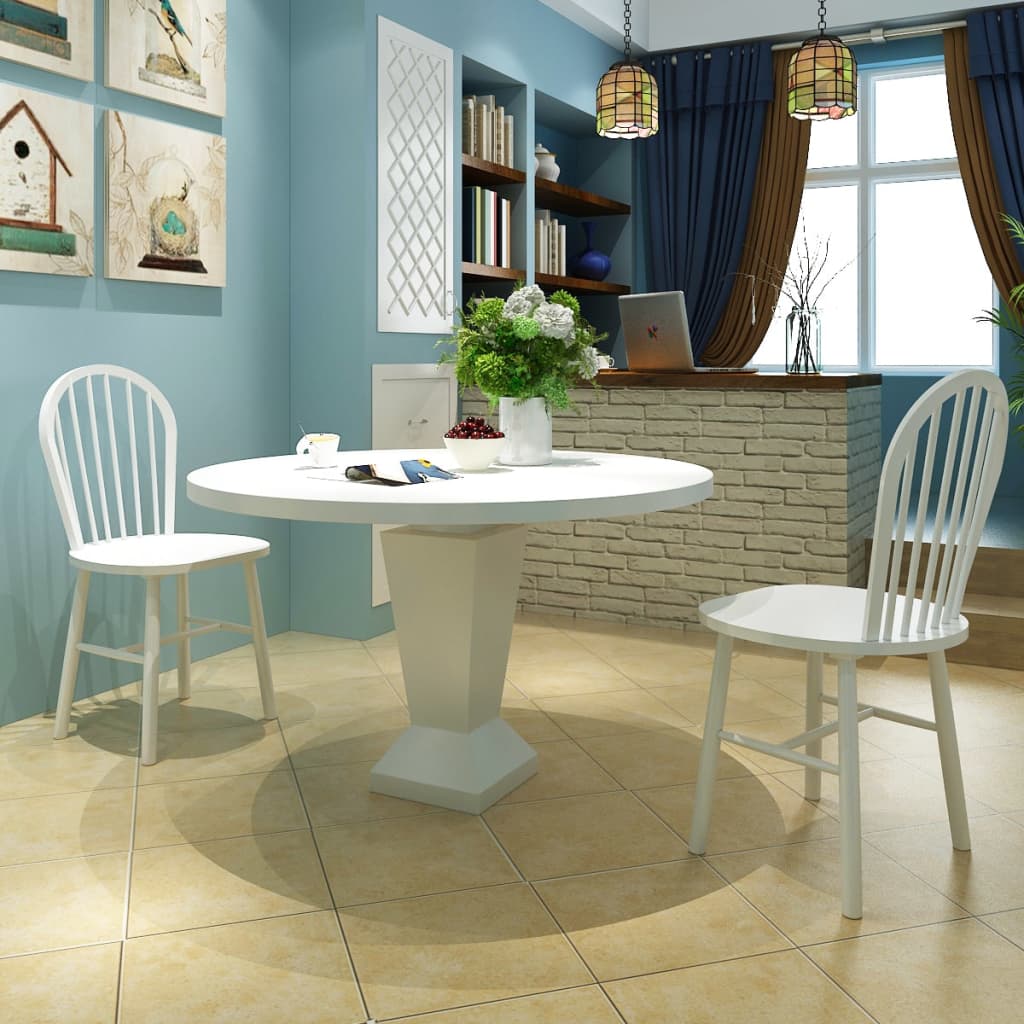 Dining Chairs 6 Pcs Solid Rubber Wood