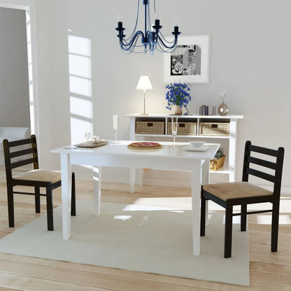 Dining Chairs 6 Pcs Solid Wood And Velvet