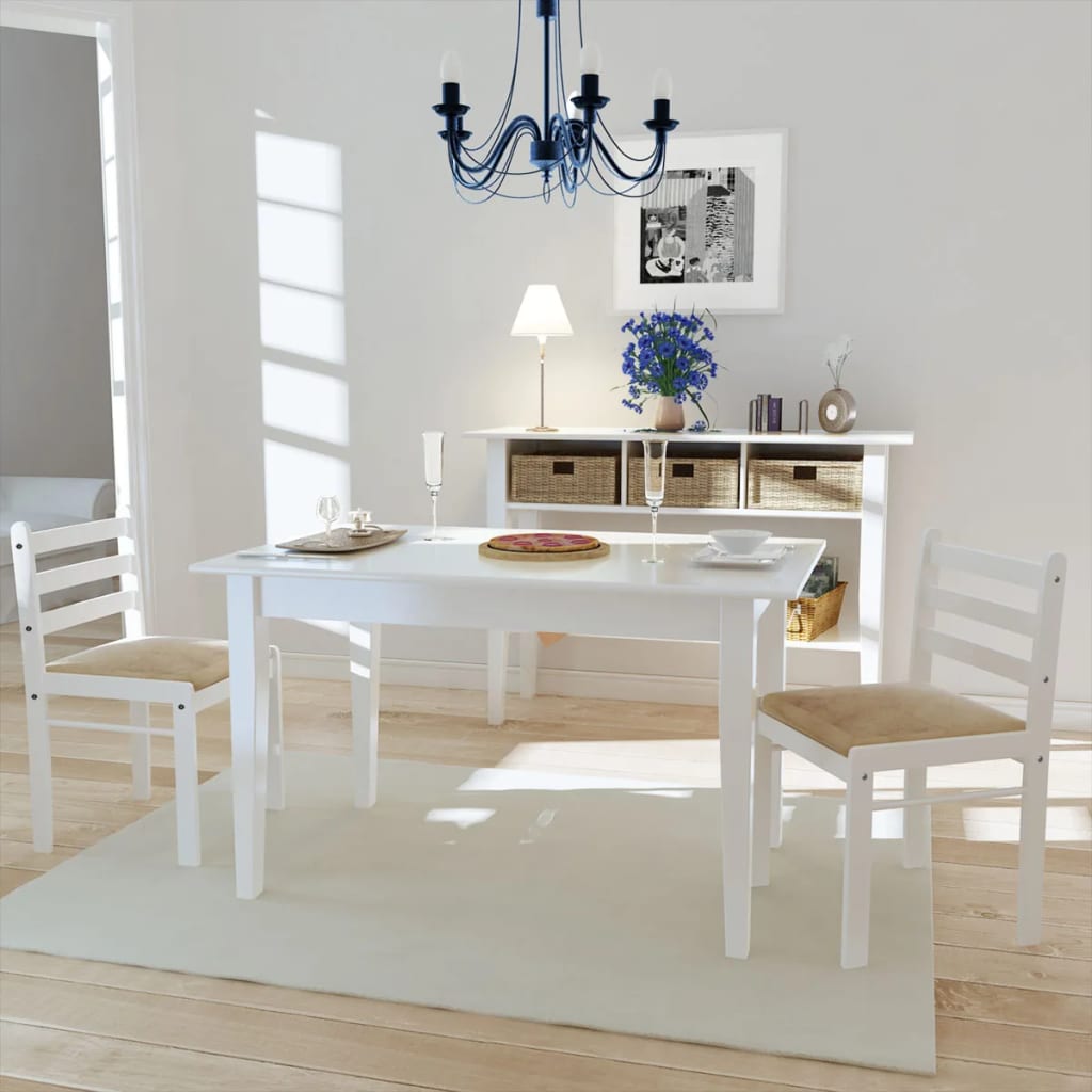 Dining Chairs 6 Pcs Solid Wood And Velvet
