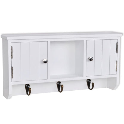 Wall Cabinet For Keys And Jewellery With Doors And Hooks