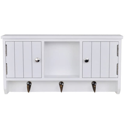 Wall Cabinet For Keys And Jewellery With Doors And Hooks