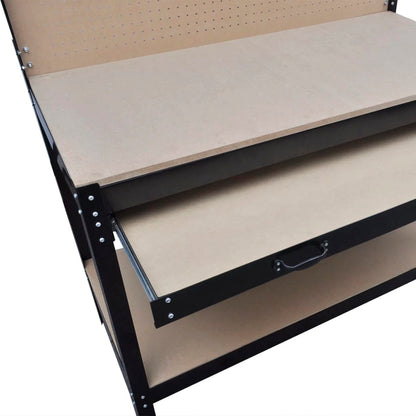 Workbench With Pegboard And Drawer