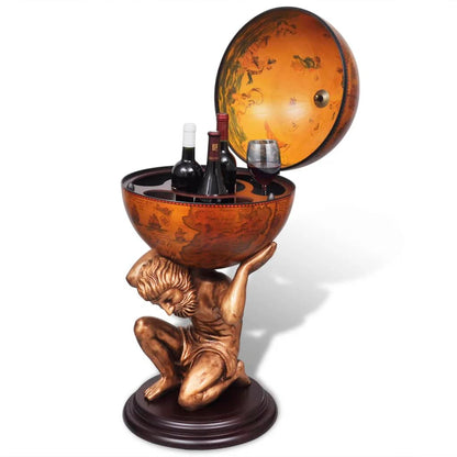Globe Bar Wine Stand Atlas Design 42X42X85 Cm