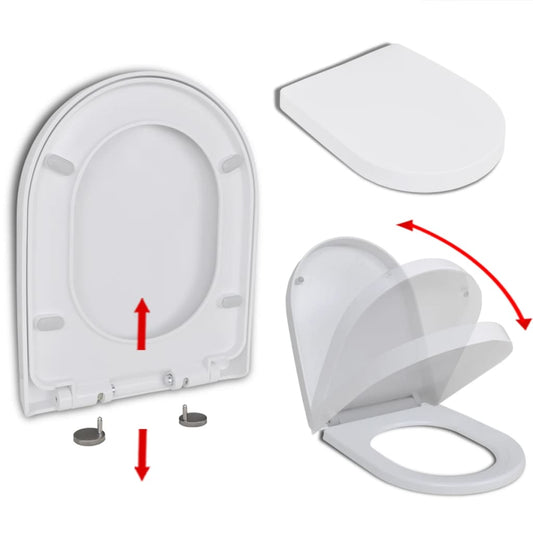 Soft-Close Toilet Seat With Quick-Release Design Square