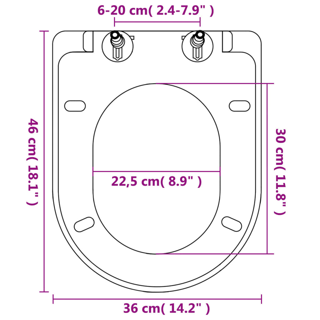 Soft-Close Toilet Seat With Quick-Release Design Square