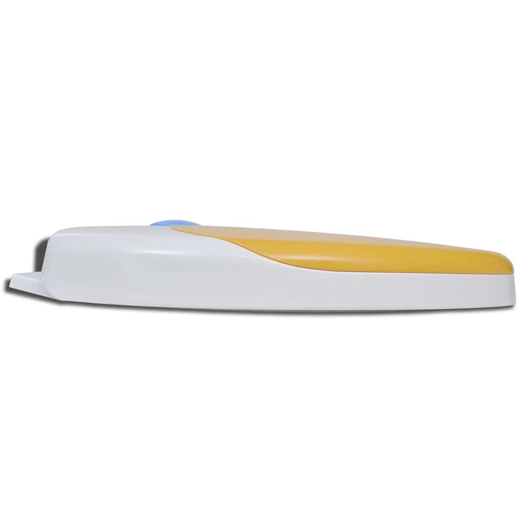 White & Yellow Soft-Close Toilet Seat Adults/Children