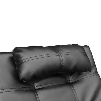 Chaise Longue With Pillow Faux Leather
