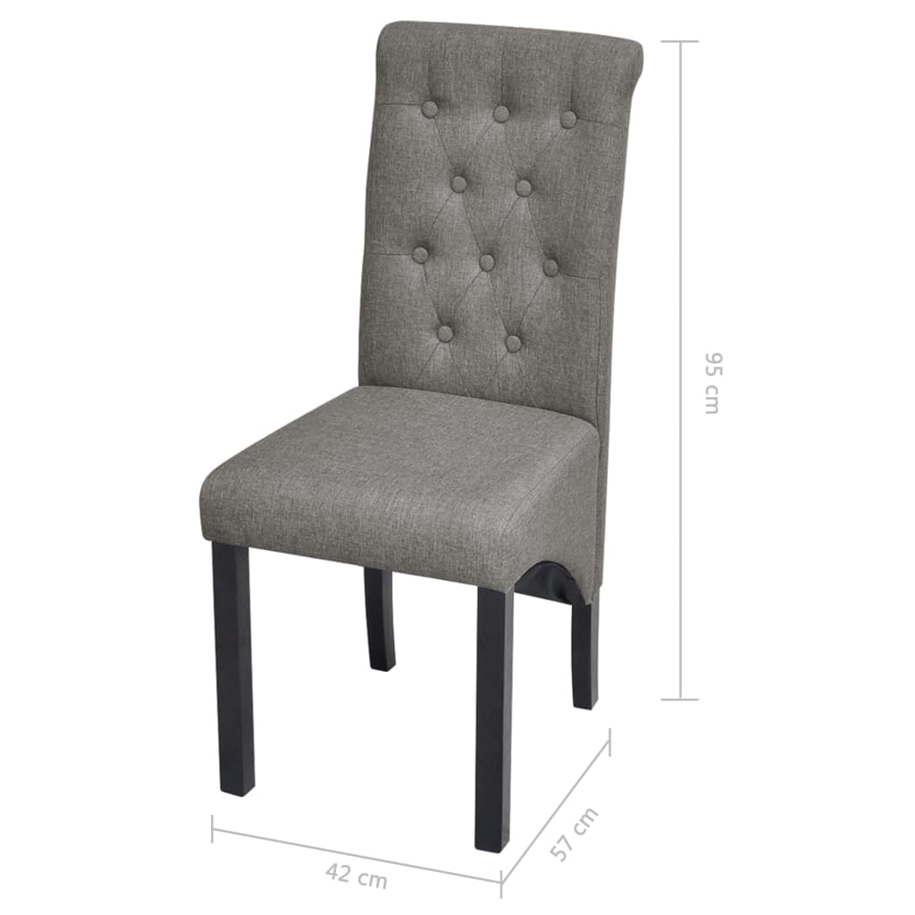 Dining Chairs 2 Pcs Fabric