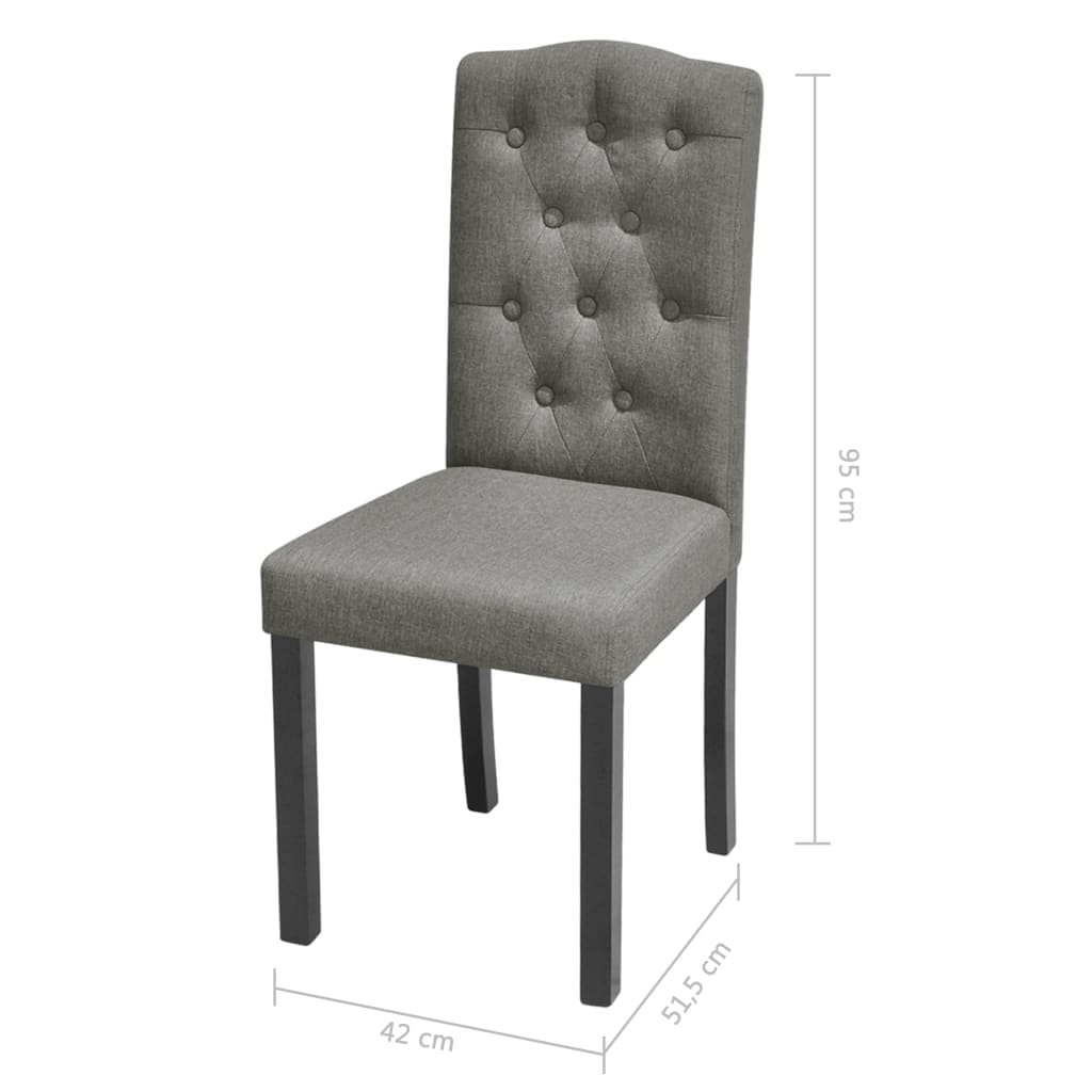 Dining Chairs 4 Pcs Fabric