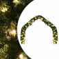 Christmas Garland Decorated With Baubles And Led Lights