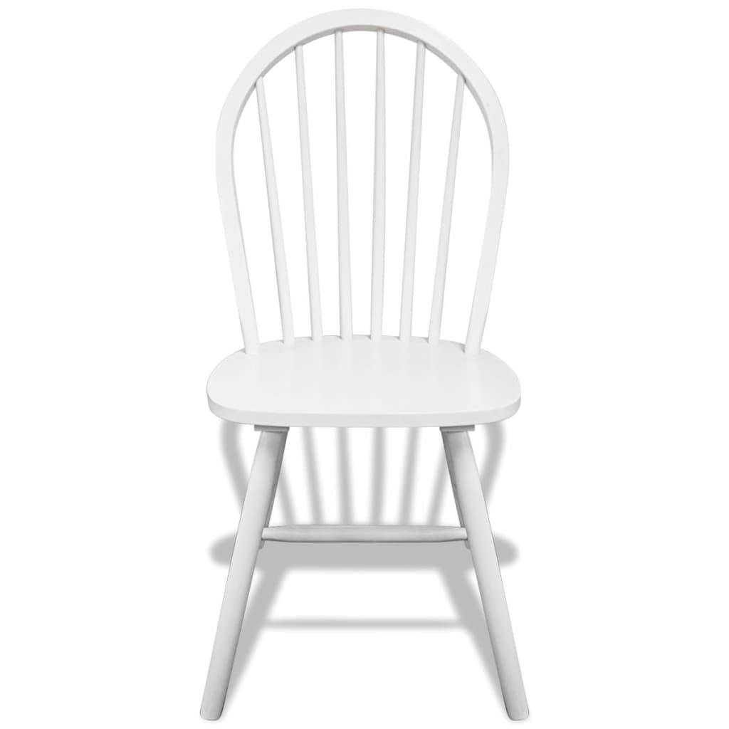 Dining Chairs 6 Pcs Solid Rubber Wood