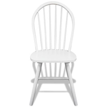 Dining Chairs 6 Pcs Solid Rubber Wood