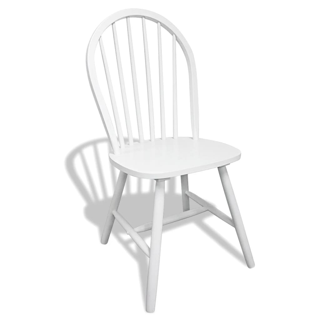 Dining Chairs 6 Pcs Solid Rubber Wood
