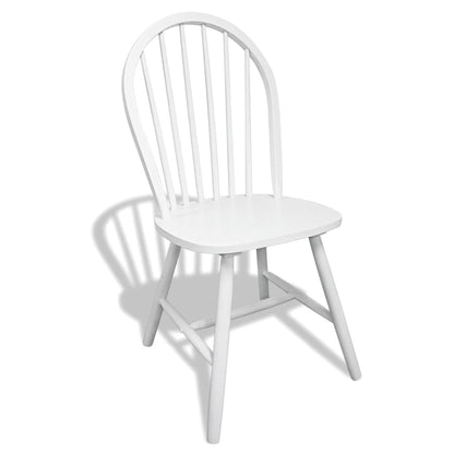 Dining Chairs 6 Pcs Solid Rubber Wood