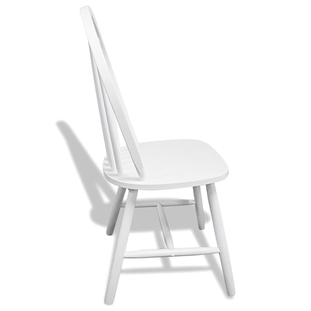 Dining Chairs 6 Pcs Solid Rubber Wood