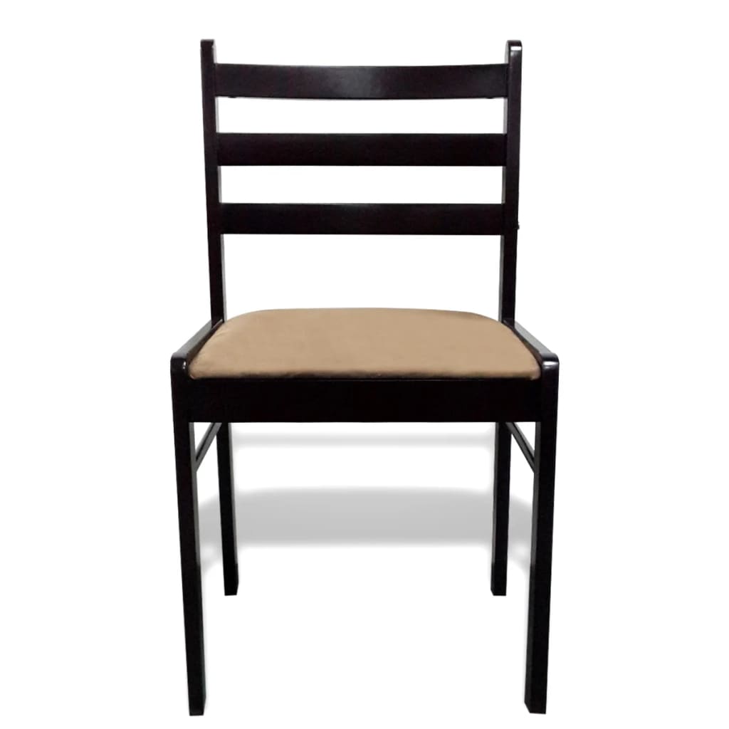 Dining Chairs 6 Pcs Solid Wood And Velvet