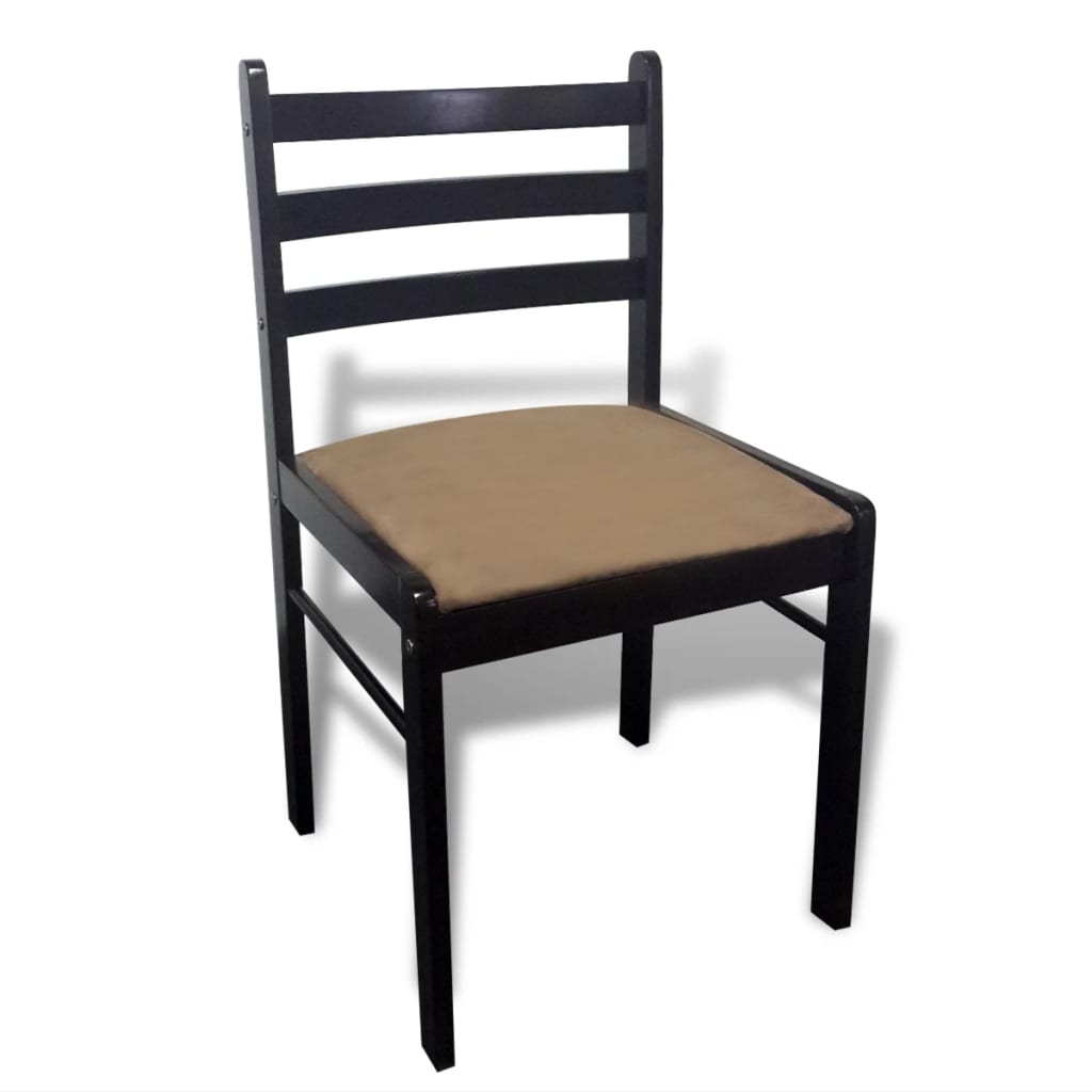 Dining Chairs 6 Pcs Solid Wood And Velvet