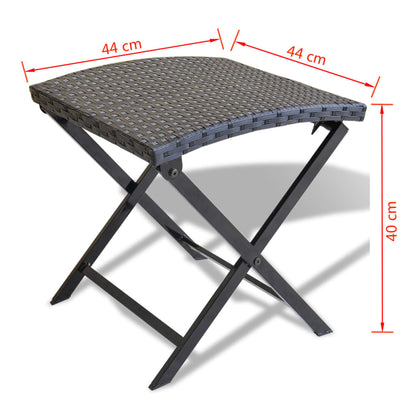 Folding Stool Poly Rattan