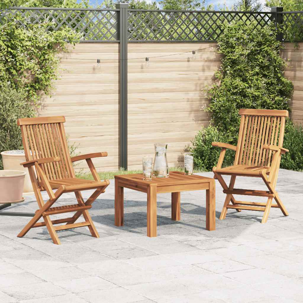 Folding Garden Chairs 4 Pcs Solid Teak Wood