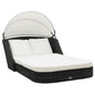 Sun Lounger With Canopy Poly Rattan