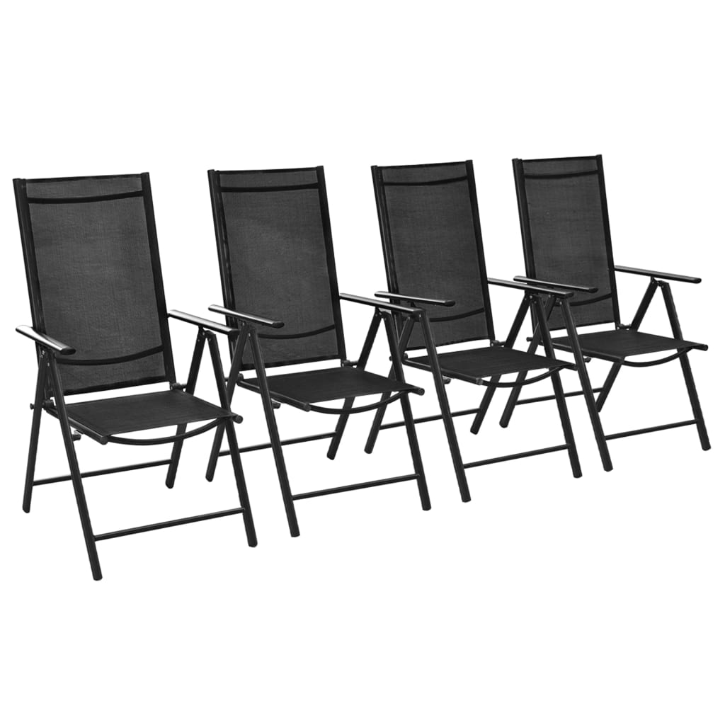 Folding Garden Chairs 6 Pcs Textilene