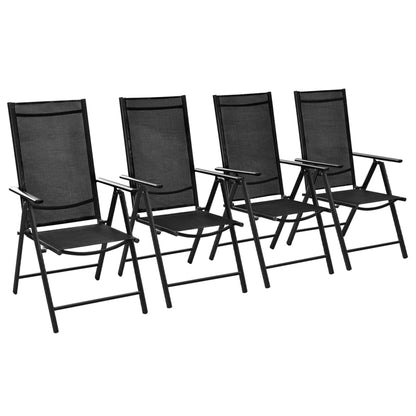 Folding Garden Chairs 6 Pcs Textilene