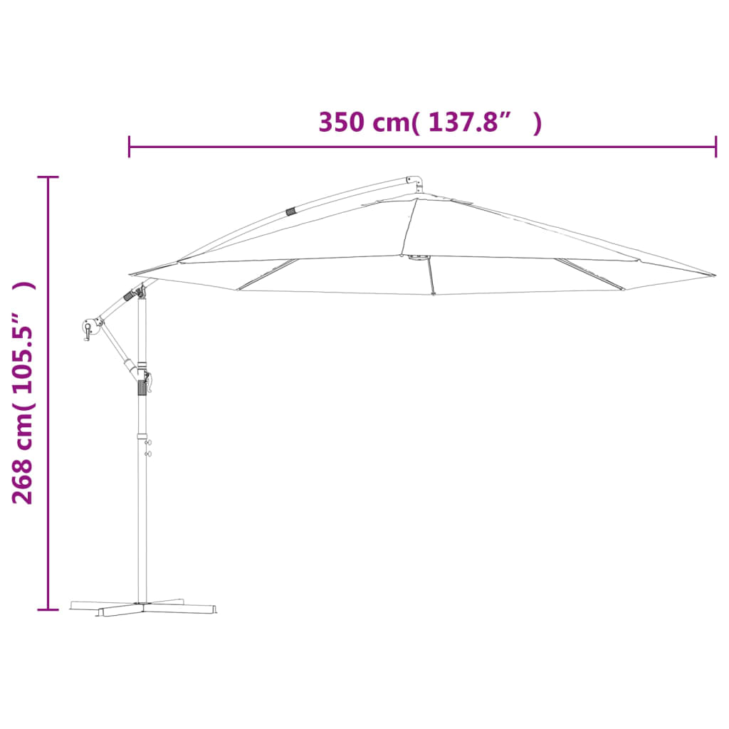 Cantilever Garden Parasol 3.5 M