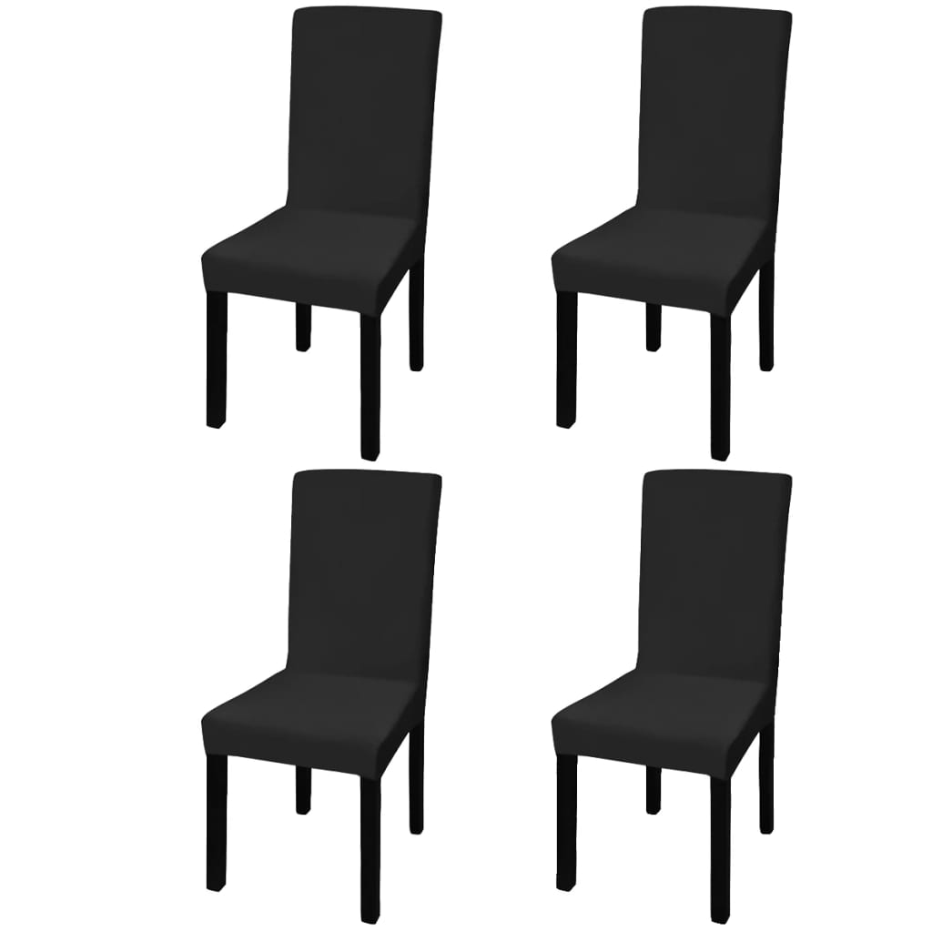 6 Pcs Straight Stretchable Chair Cover
