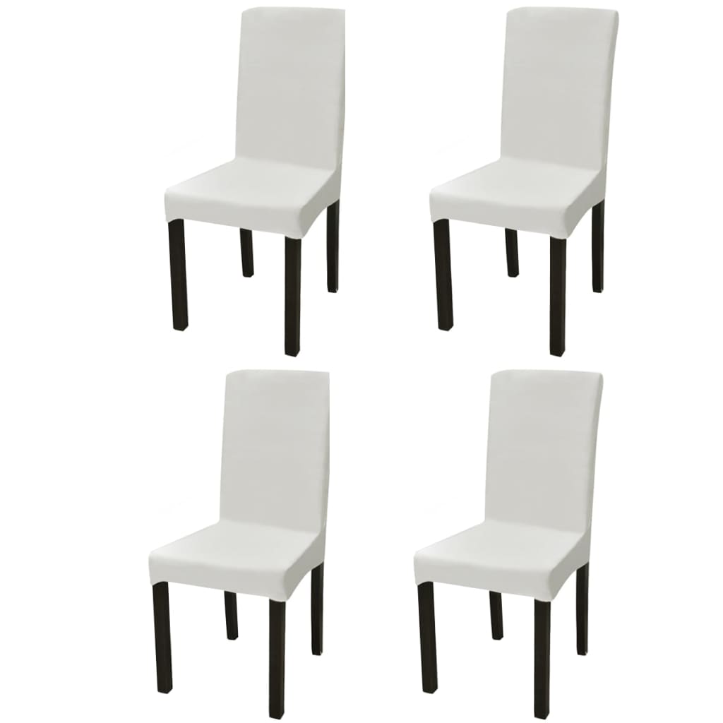 6 Pcs Straight Stretchable Chair Cover